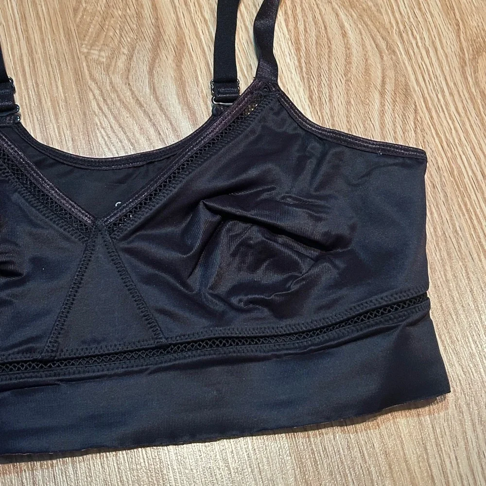 Ruby Ribbon‎ Black Demiette Wire Free Camisole Bralette Style 1899 Size 34